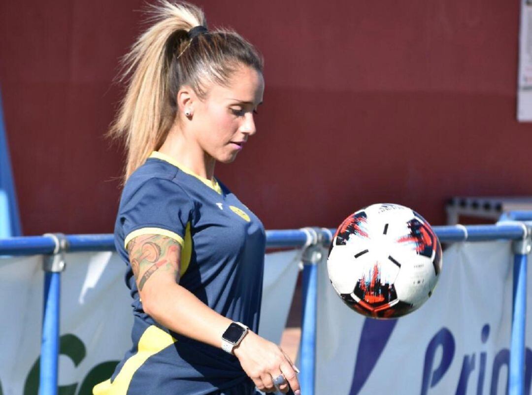 Tamara García durante un entrenamiento