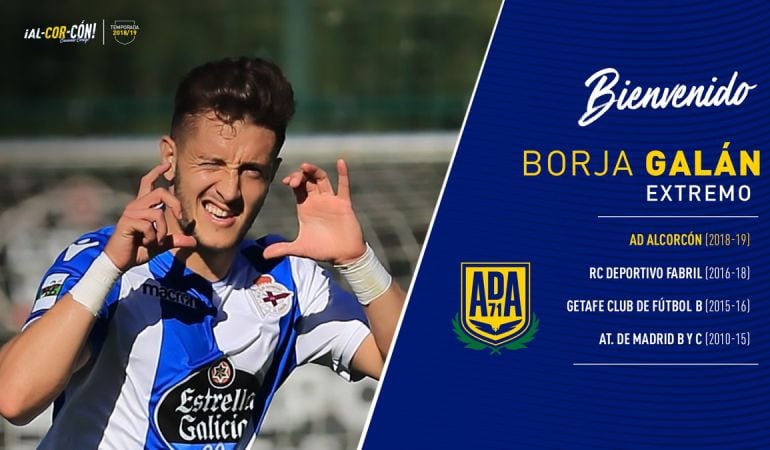 Borja Galán, fichado por el Alcorcón