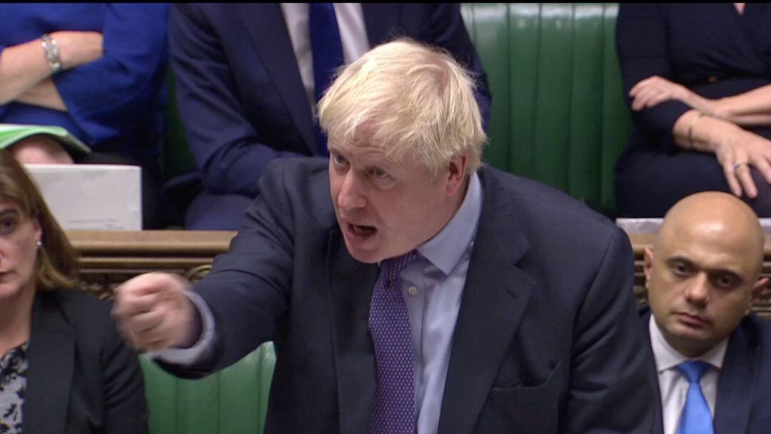 El primer ministro. Boris Johnson, en el parlamento británico