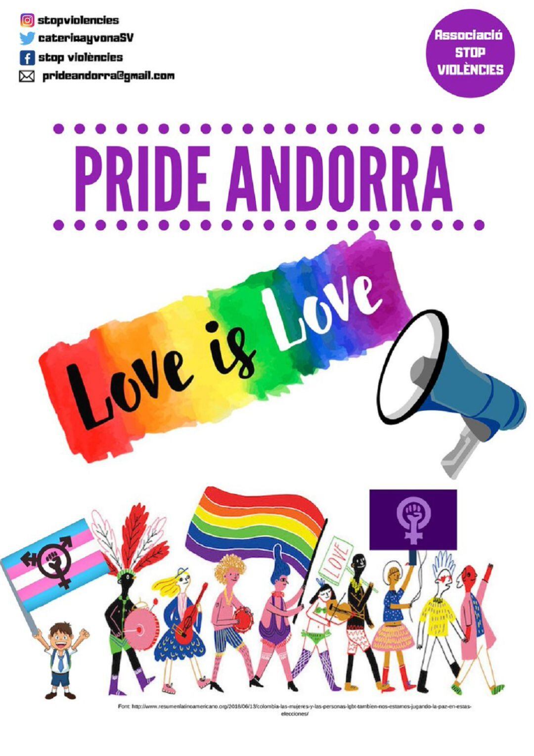 Cartell de la primera Pride Andorra