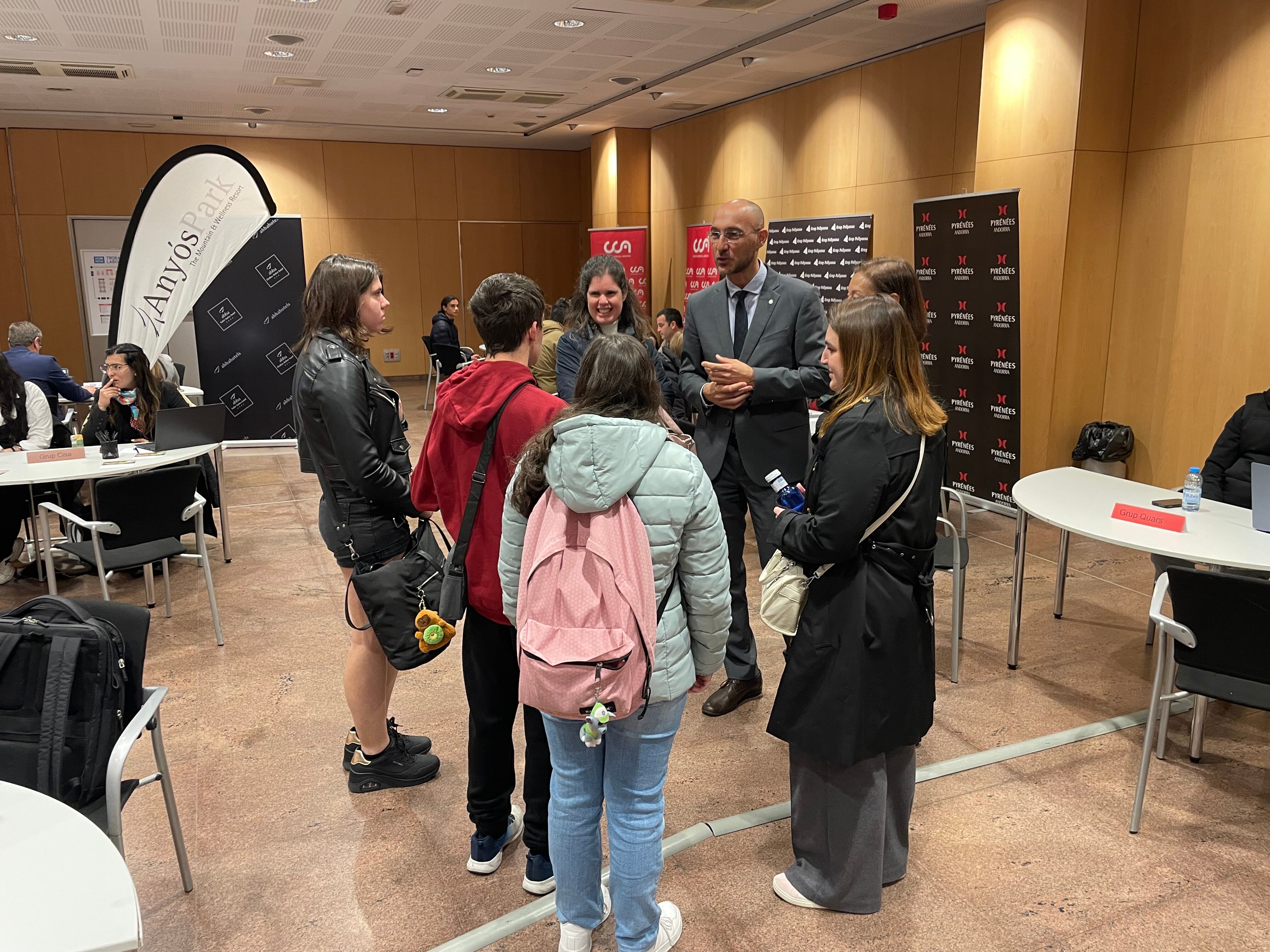 El secretari d&#039;Estat d&#039;Economia, Treball i Habitatge, Jordi Puy, durant la 9a edició de la trobada laboral Job Meeting.