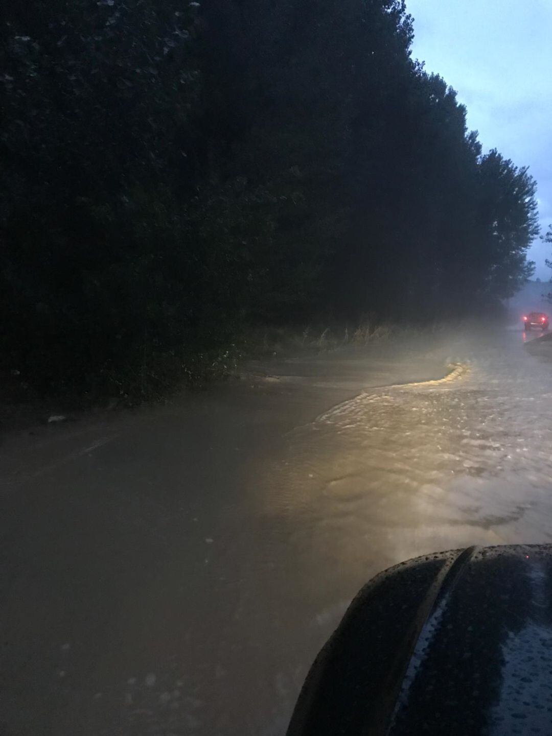 Uno de los tramos que ha sufrido los efectos de la tormenta