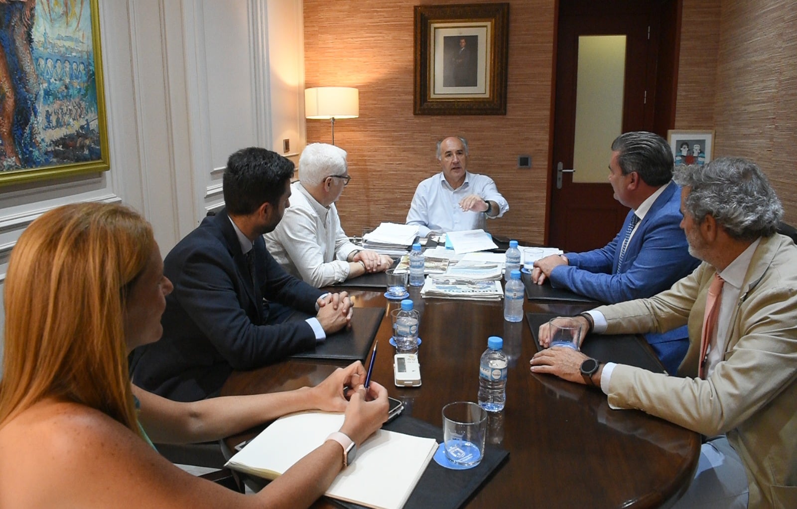 Encuentro de trabajo del alcalde de Algeciras con representantes de la empresa Innovía Coptalia