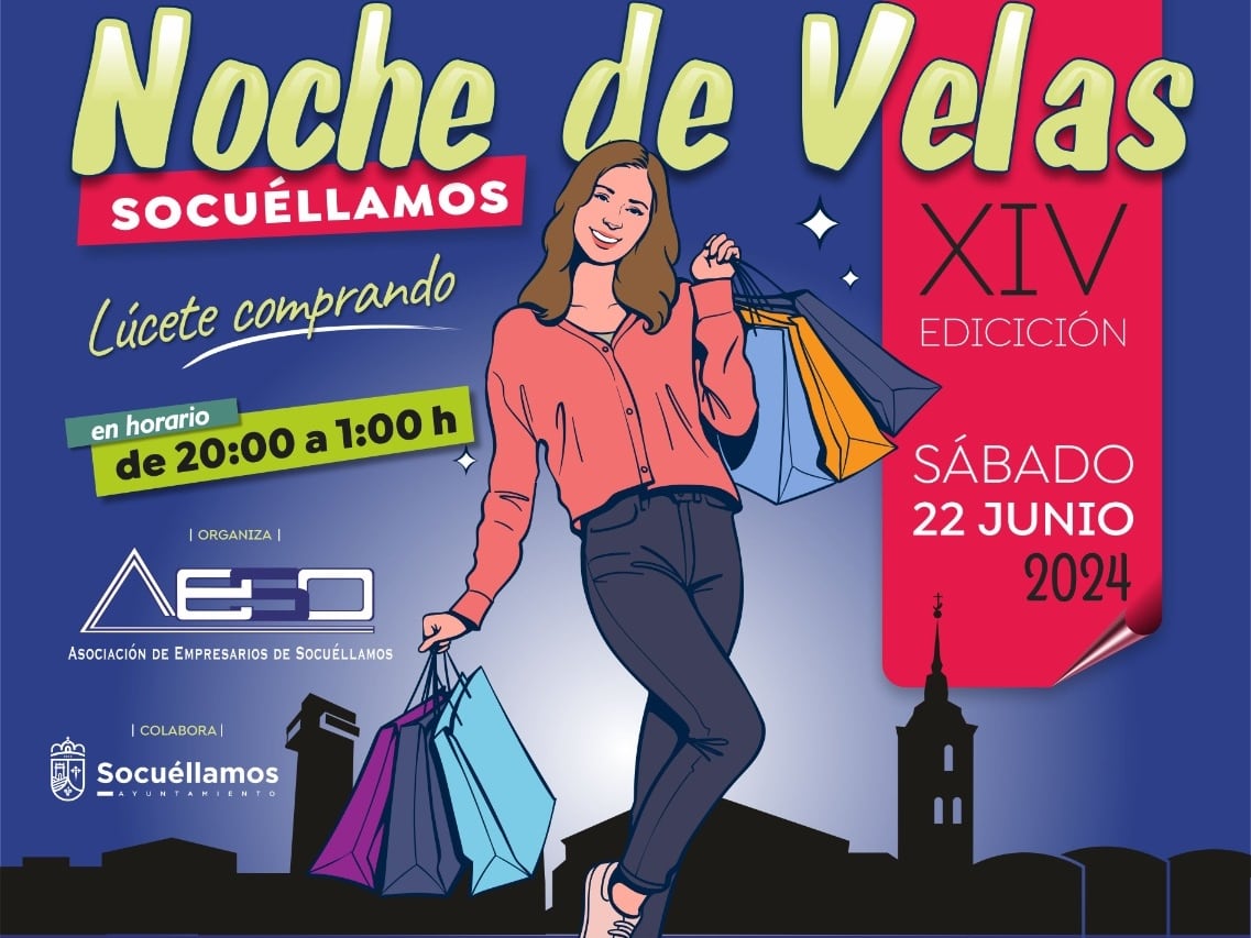 Cartel de la noche de velas de Socuéllamos