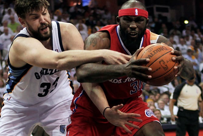 El español, durante el segundo encuentro del &#039;play-off&#039; entre los Grizzlies y los Clippers