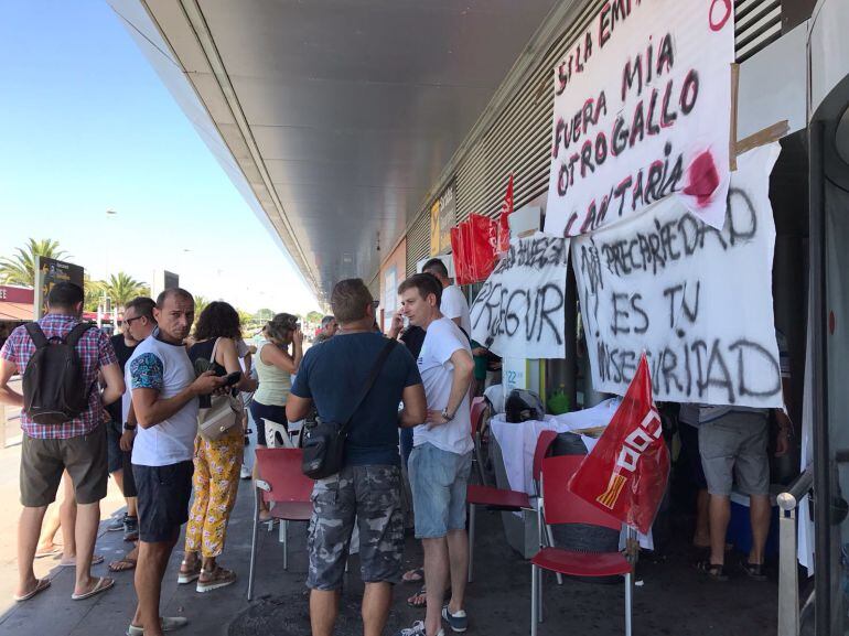 Imagen de archivo de las protestas de los trabajadores del verano pasado