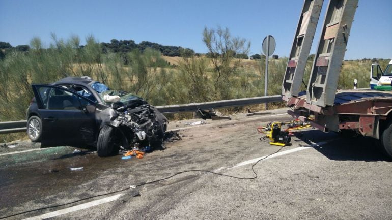 Estado del vehículo de la persona fallecida tras la colisión