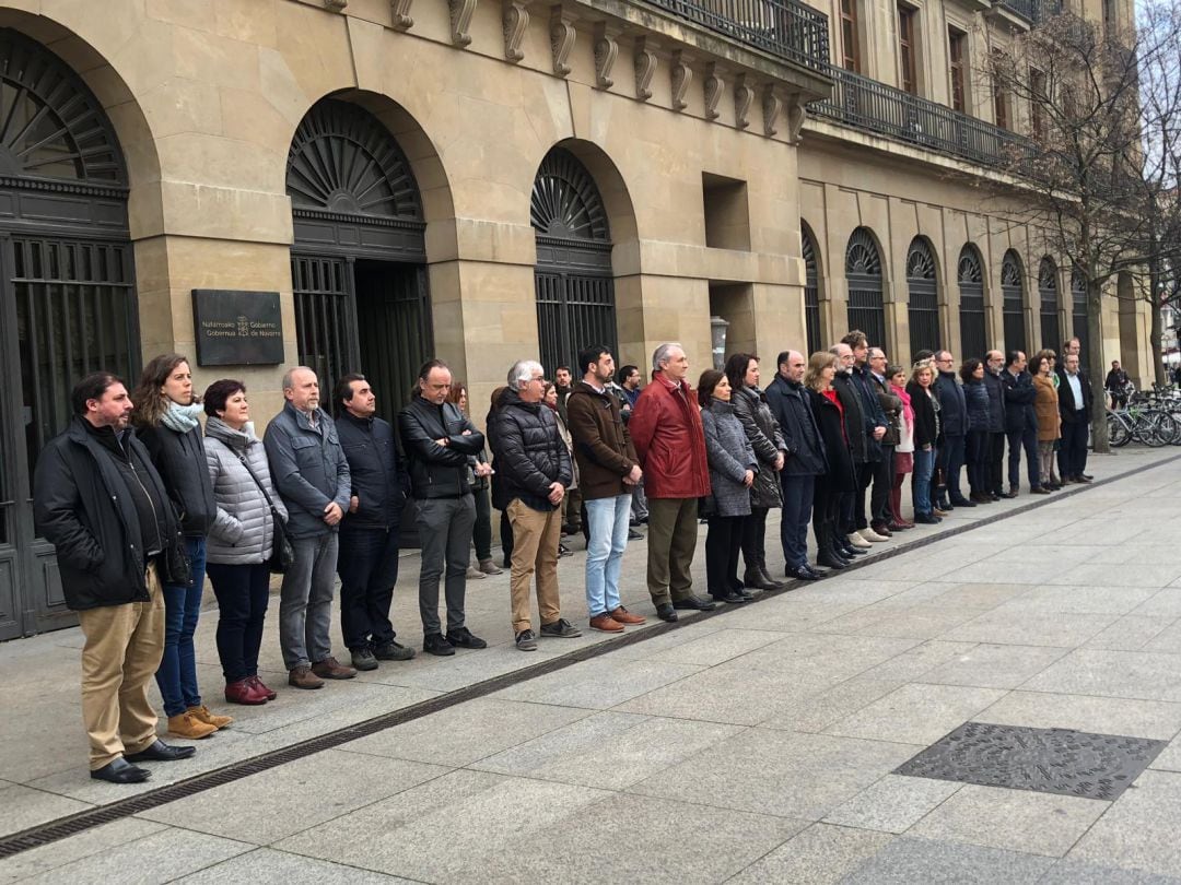 Portavoces parlamentarios frente al Gobierno de Navarra