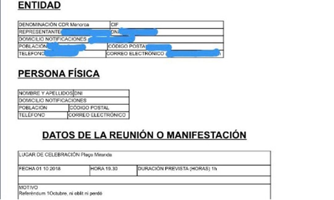 El documento avala la versión del CDR Menorca conforme se notificó a tiempo su movilización a pesar de que la directora insular Isabel López lo negó.