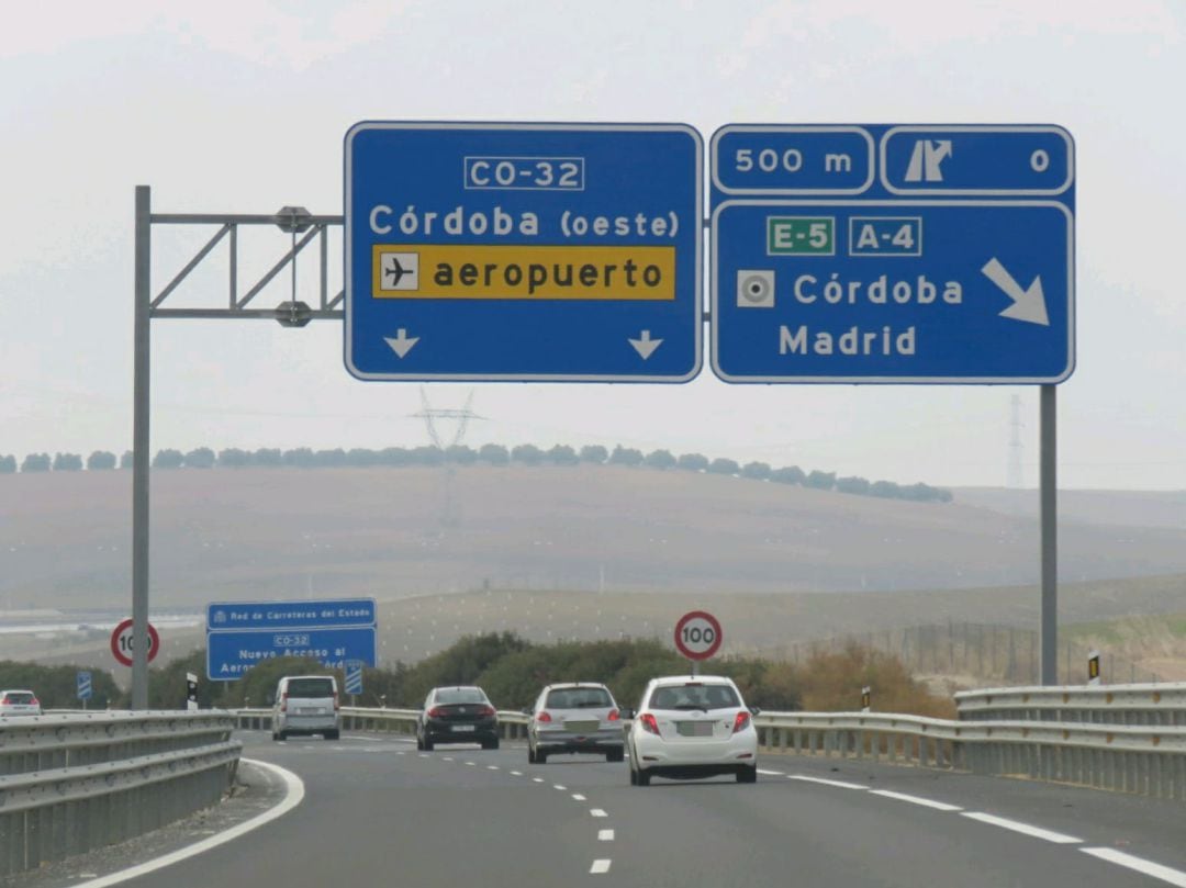 Panorámica de los accesos a Córdoba por la A-45 Córdoba-Málaga