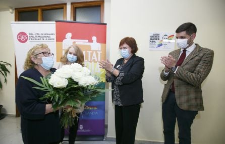 La madre de Javier Abil en el homenaje