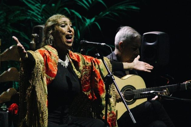 Esperanza Fernández durante su actuación en el Teatro Auditorio Riberas del Guadaíra.