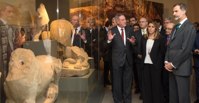 El Rey Felipe VI en su última visita a la provincia con motivo de la inauguración del Museo Íbero de la capital.