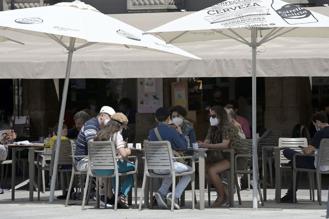 Una terraza de un bar en A Coruña.