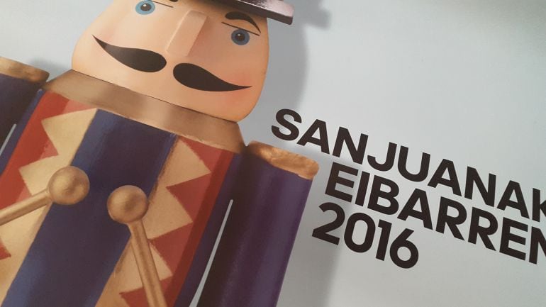 Detalle del cartel anunciador de las fiestas de San Juan de Eibar