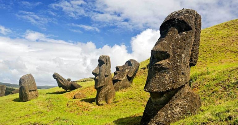 Moáis en la Isla de Pascua