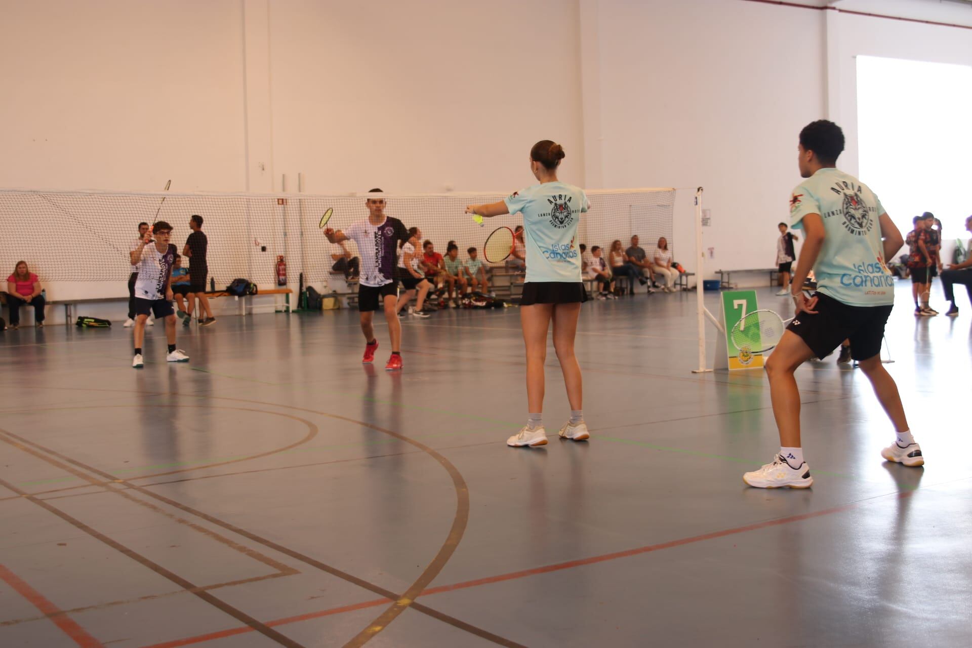 Jugadores del Auria Bádminton.