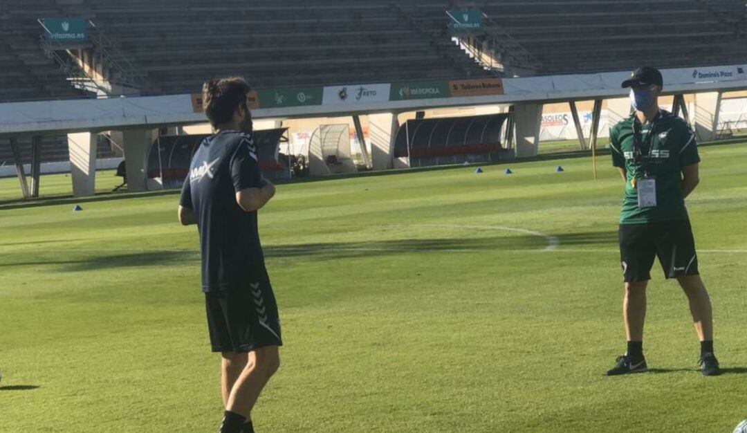 Imagen de un entrenamiento del Albacete