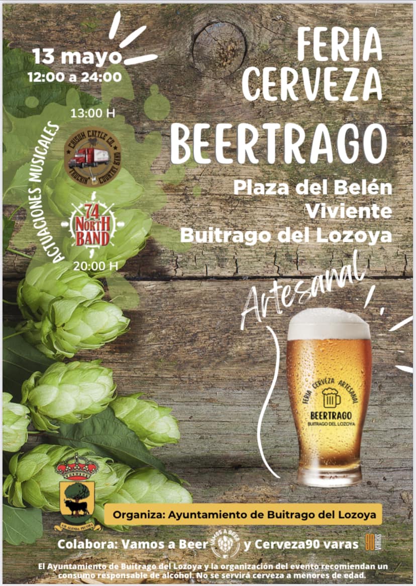 La feria “Beertrago” tendrá lugar el 13 e mayo en la Plaza del Belén Viviente y combinará las cervezas artesanales de la Sierra y las propuestas culinarias de los food trucks