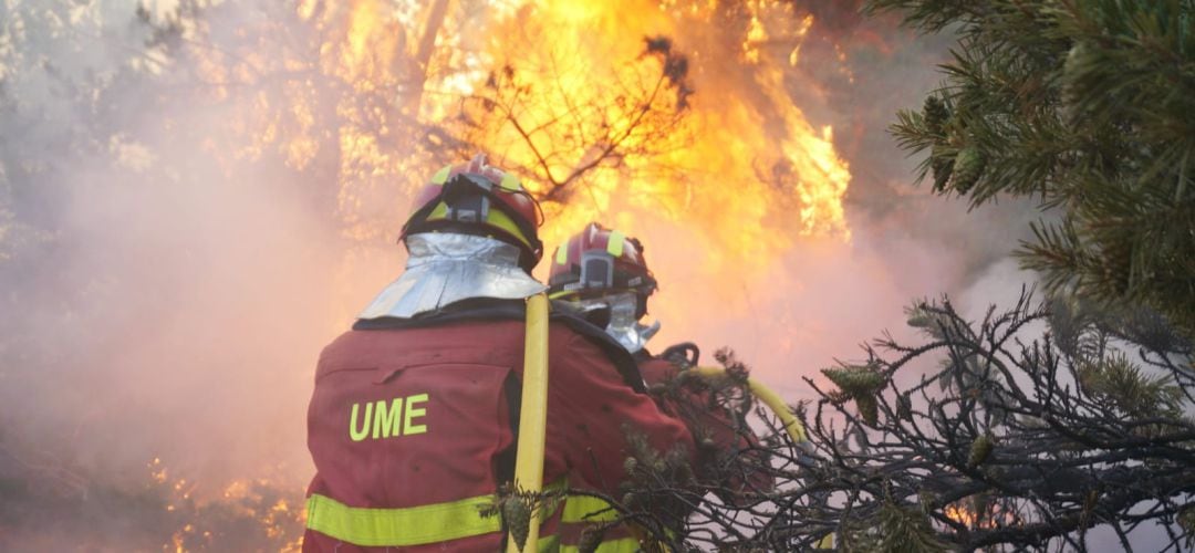 Incendio forestal en la Sierra de Guadarrama