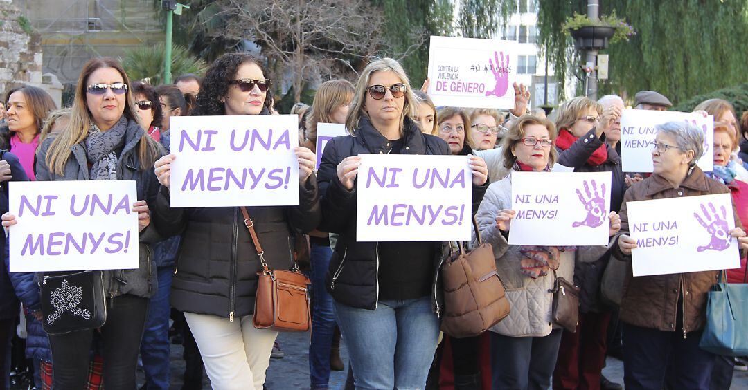 Movilización contra la violencia de género en Borriana. Imagen de archivo