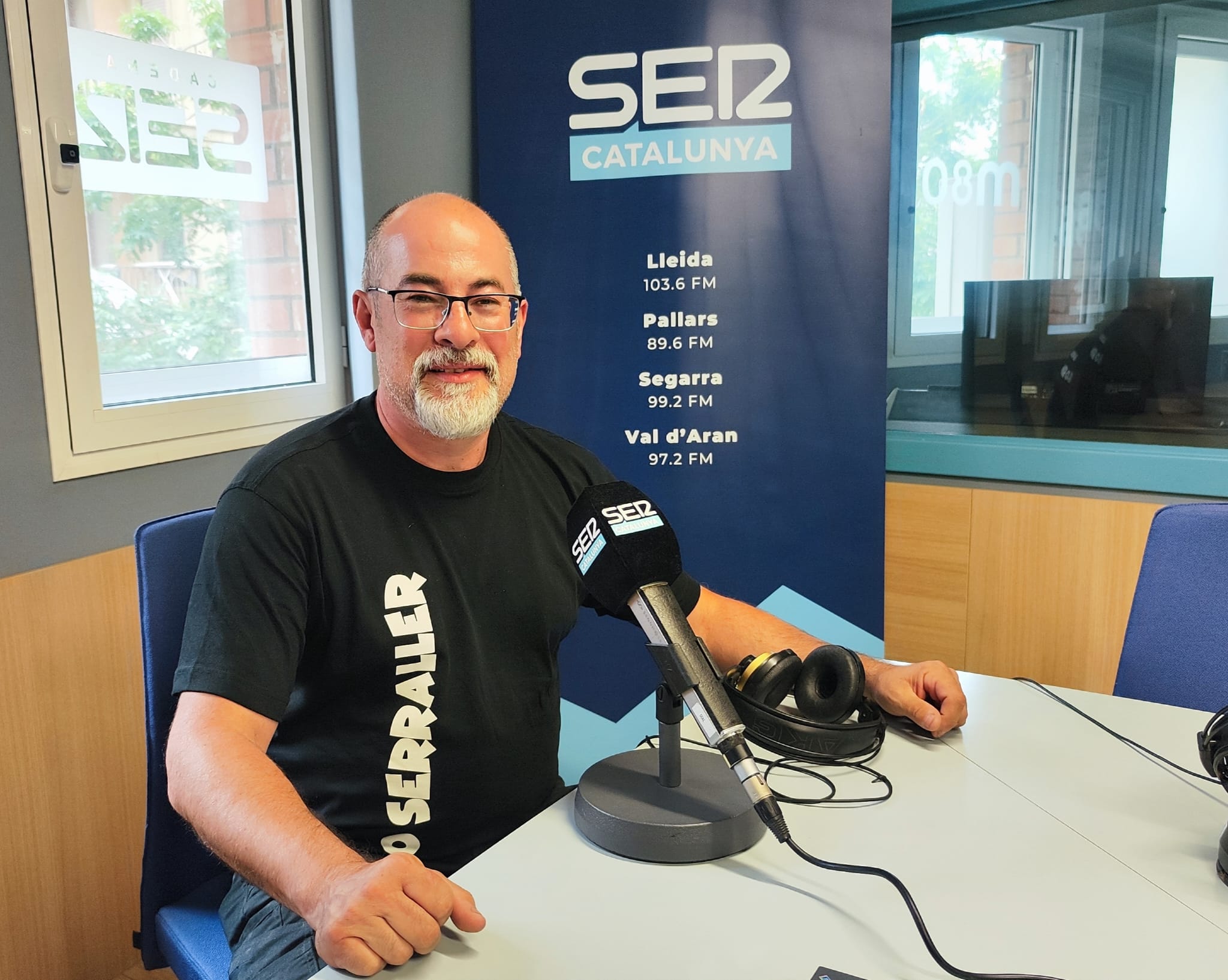 Un moment de l'entrevista a Fèlix Gómez a Ràdio Lleida.