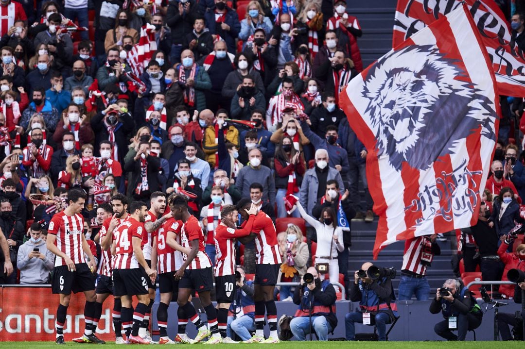 La grada de San Mamés, durante el partido frente al Betis del pasado mes de diciembre