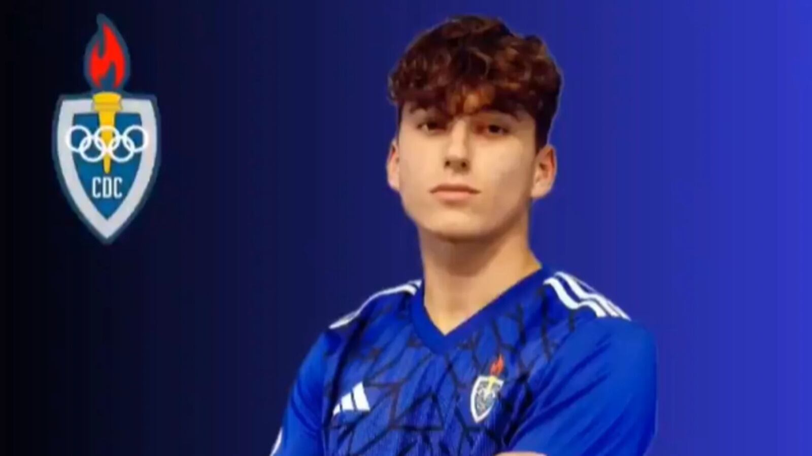 Joel Giraldo, en una imagen con el CD Covadonga