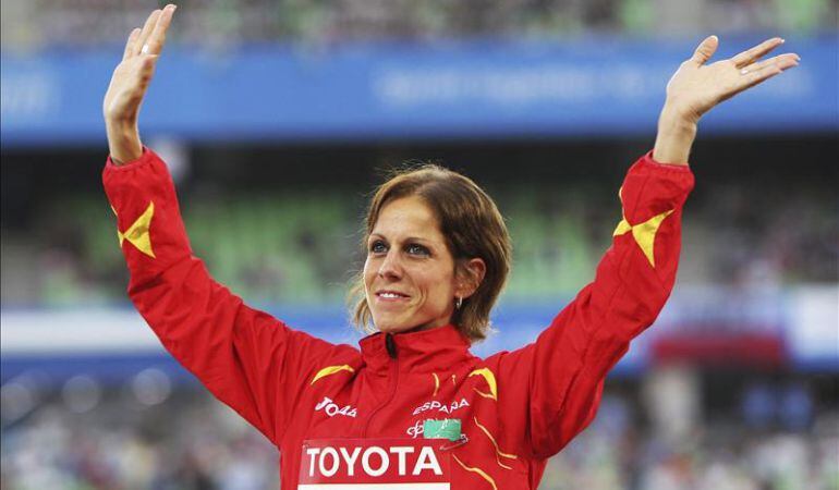 Natalia Rodríguez en finalitzar una competició