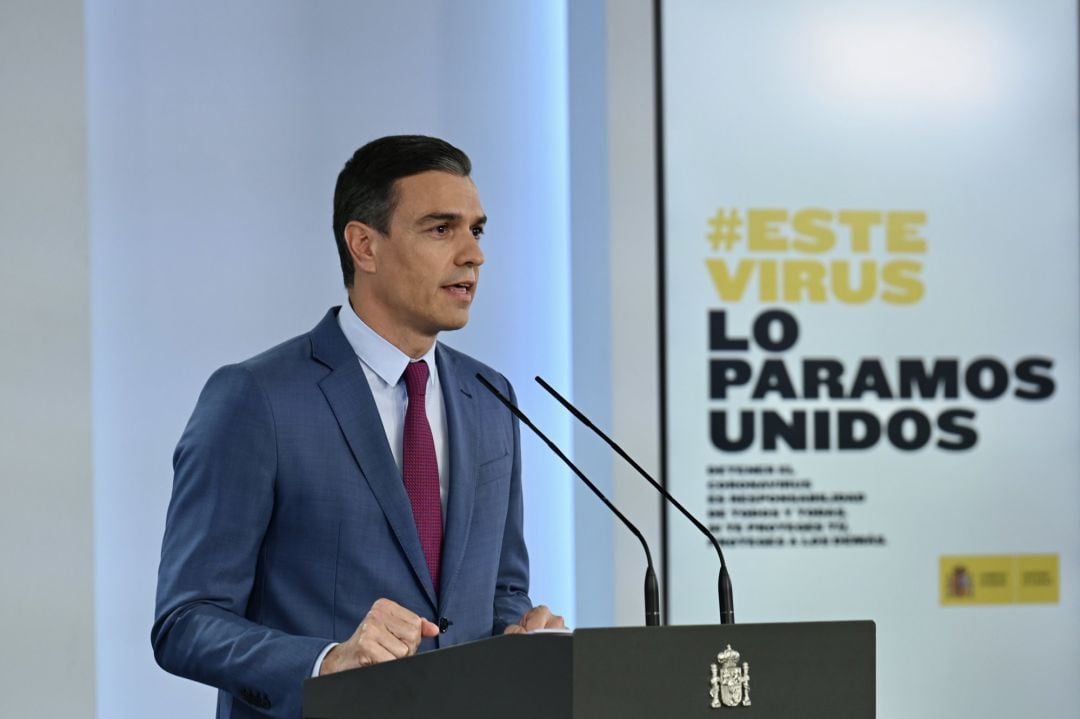 El presidente del Gobierno, Pedro Sánchez, anuncia los cambios que incluye la nueva remodelación del Ejecutivo, en el Complejo de la Moncloa