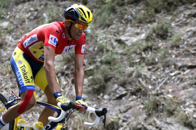 Contador durante La Vuelta a España