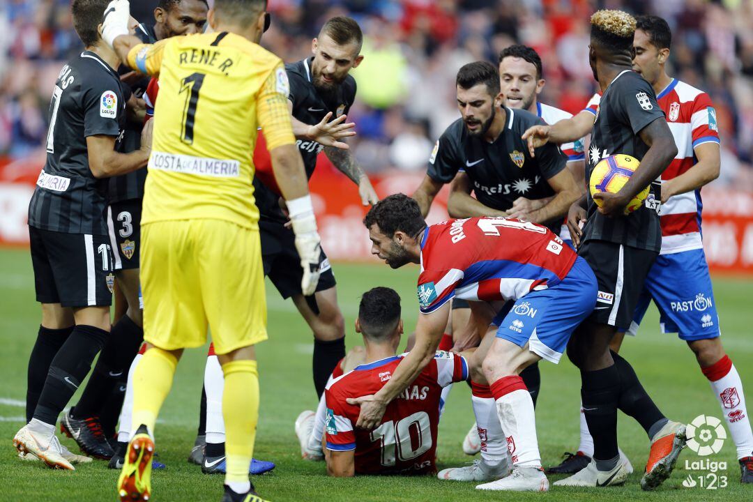 Una jugada del partido.