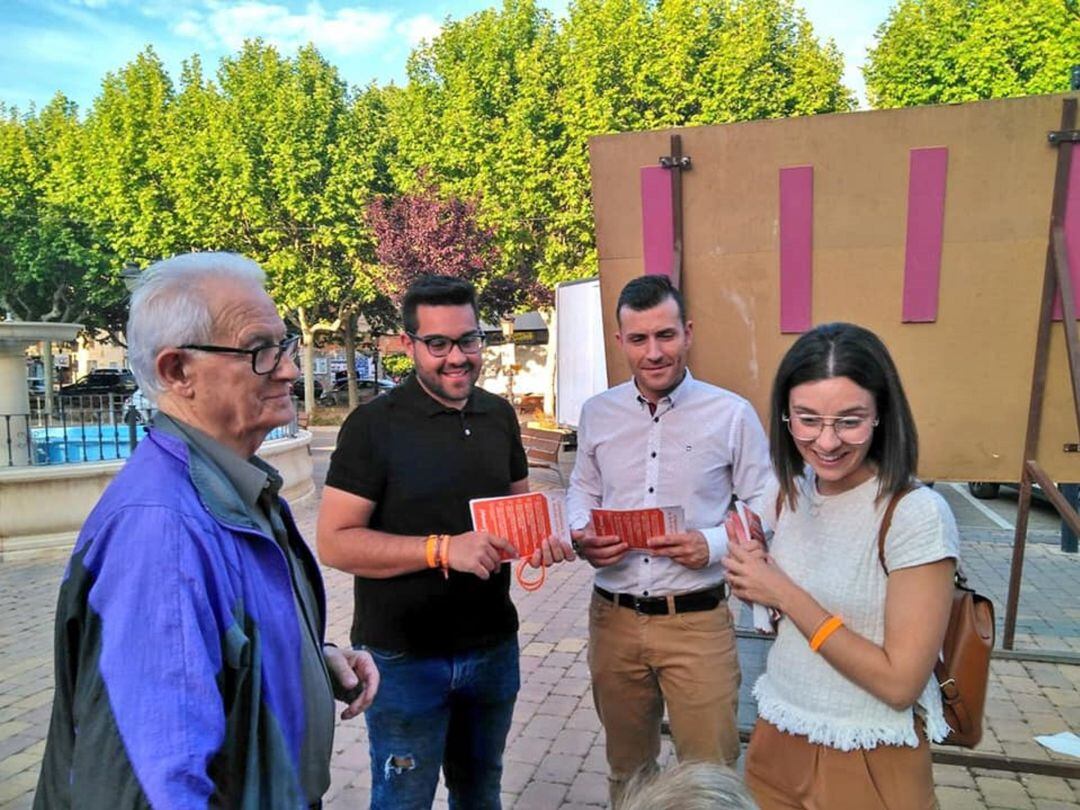 Casandra Castiblanque durante el acto electoral en Motilla.