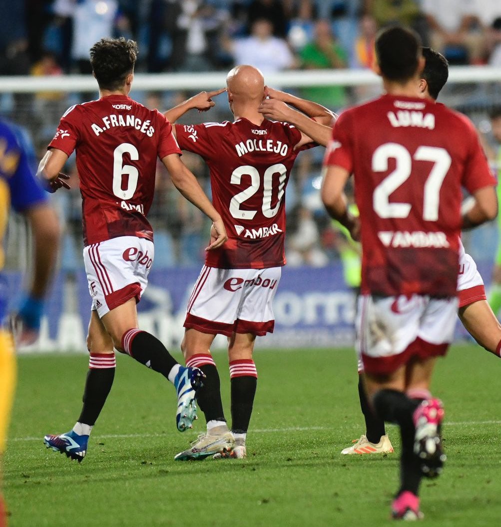 Mollejo celebra el gol del triunfo en Andorra