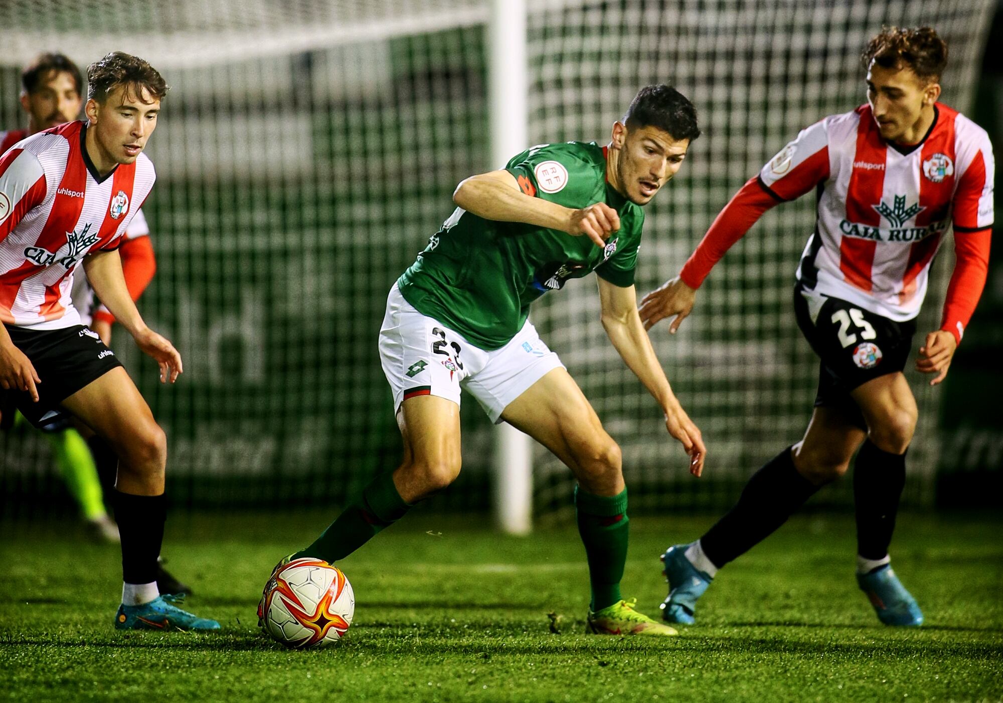 Miguel Loureiro, durante el Racing-Zamora en A Malata