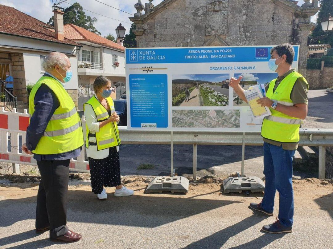 Obras de la senda peatonal de Alba 