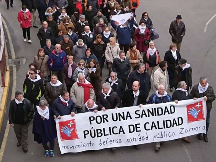 Manifestación por la sanidad en Zamora