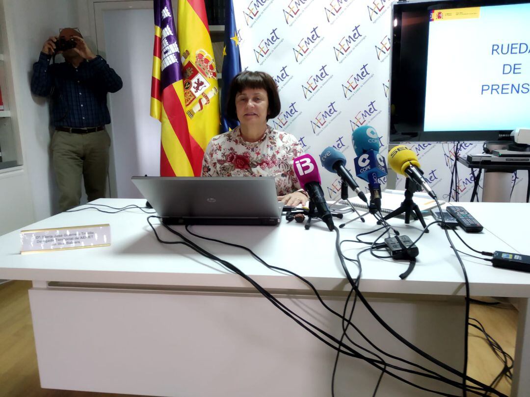 La delegada territorial de la Agencia Estatal de Meteorología, María José Guerrero.