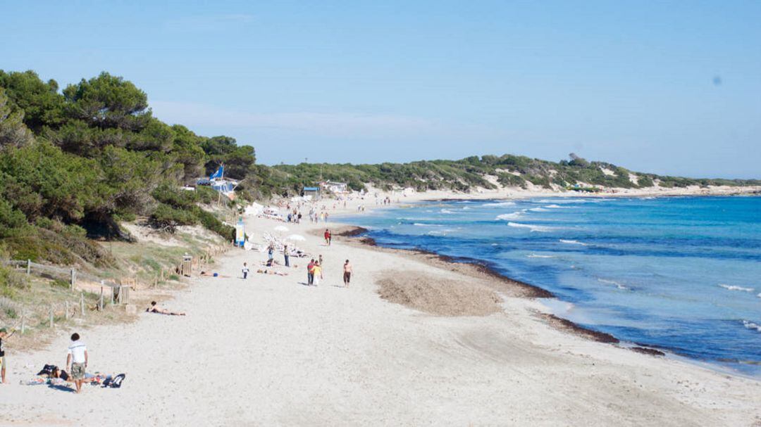 La playa de ses Salines.