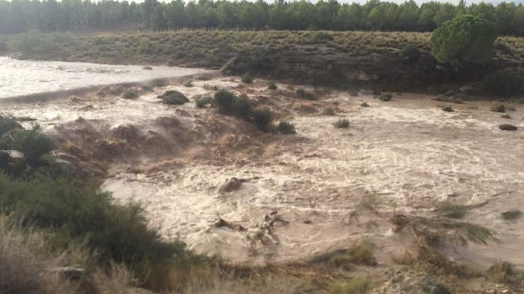 Rambla de Minateda en la desembocadura al Río Mundo