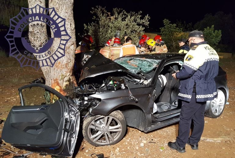 Imagen del vehículo accidentado el pasado domingo en Castellón
