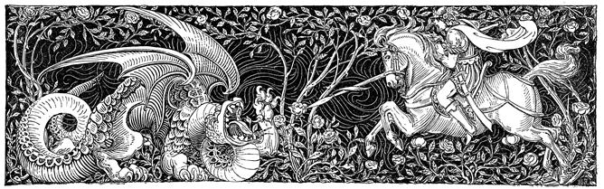 San Jorge matando al dragón en una ilustración de 1884