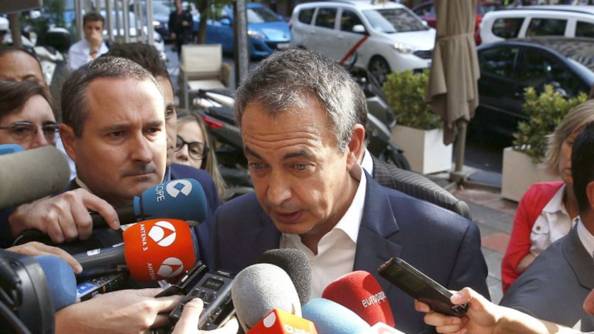 Zapatero: "No soy quién para decirle a Pedro lo que tiene que hacer"