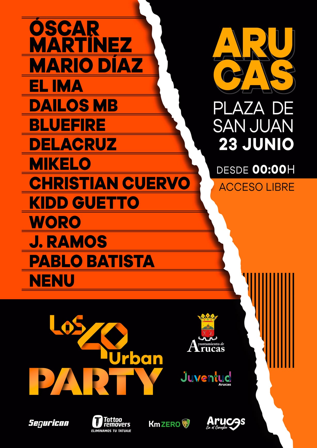 Los40 Urban traen la mejor música a las fiestas de San Juan en Arucas