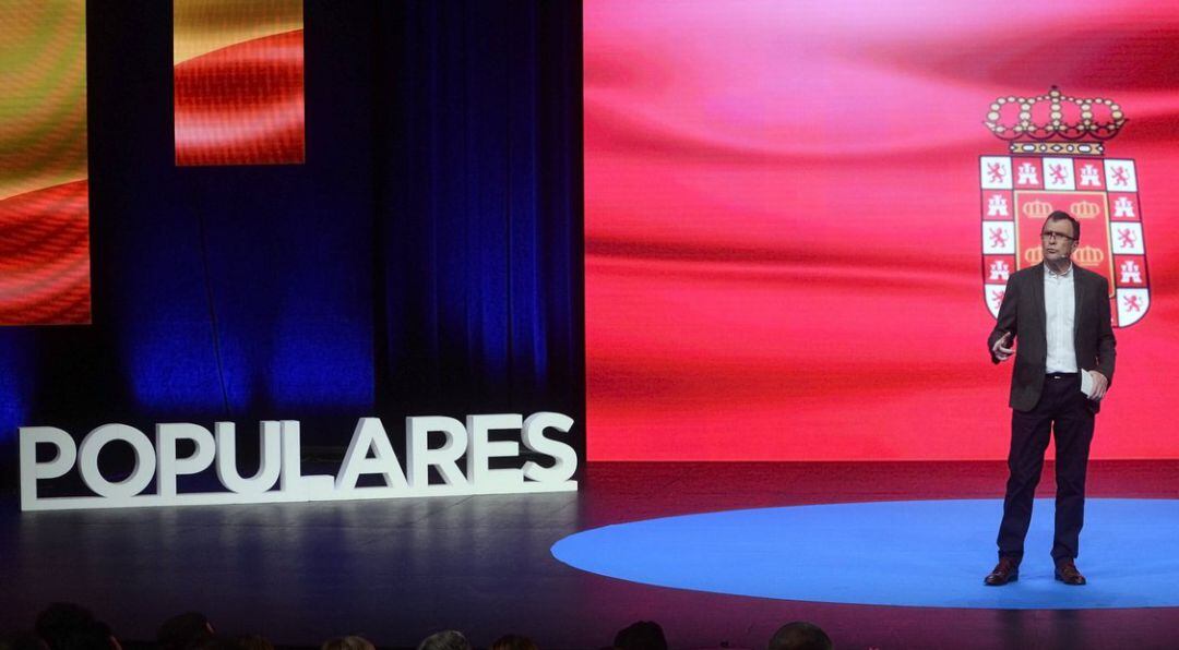 José Ballesta durante su presentación como candidato a la alcaldía de Murcia por el Partido Popular 