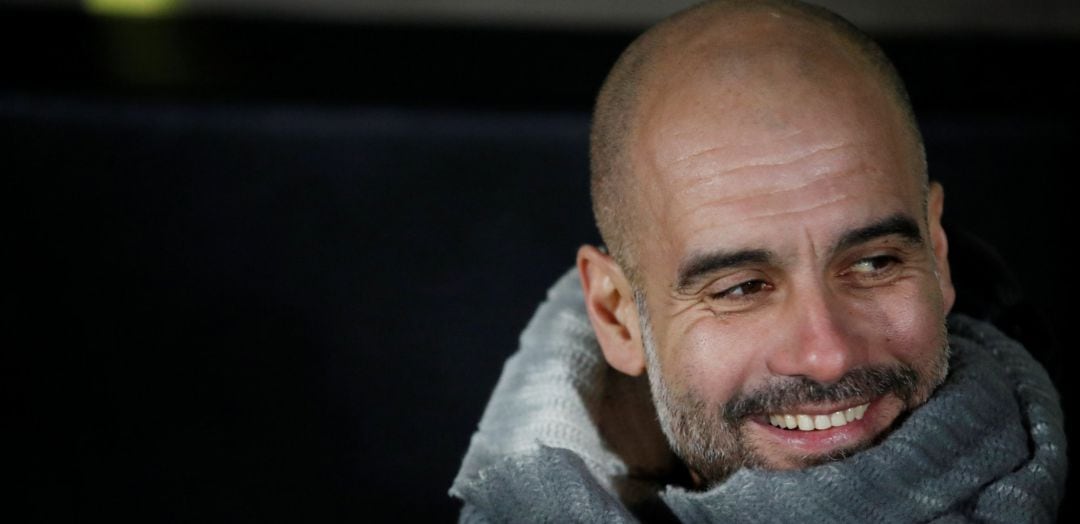 Pep Guardiola, durante un partido con el Manchester City