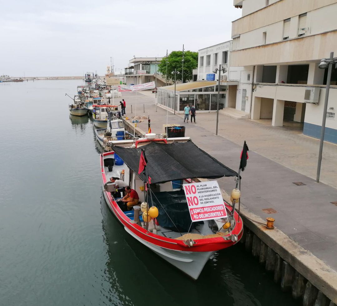 Protesta de los pescadores del Grau de Gandia