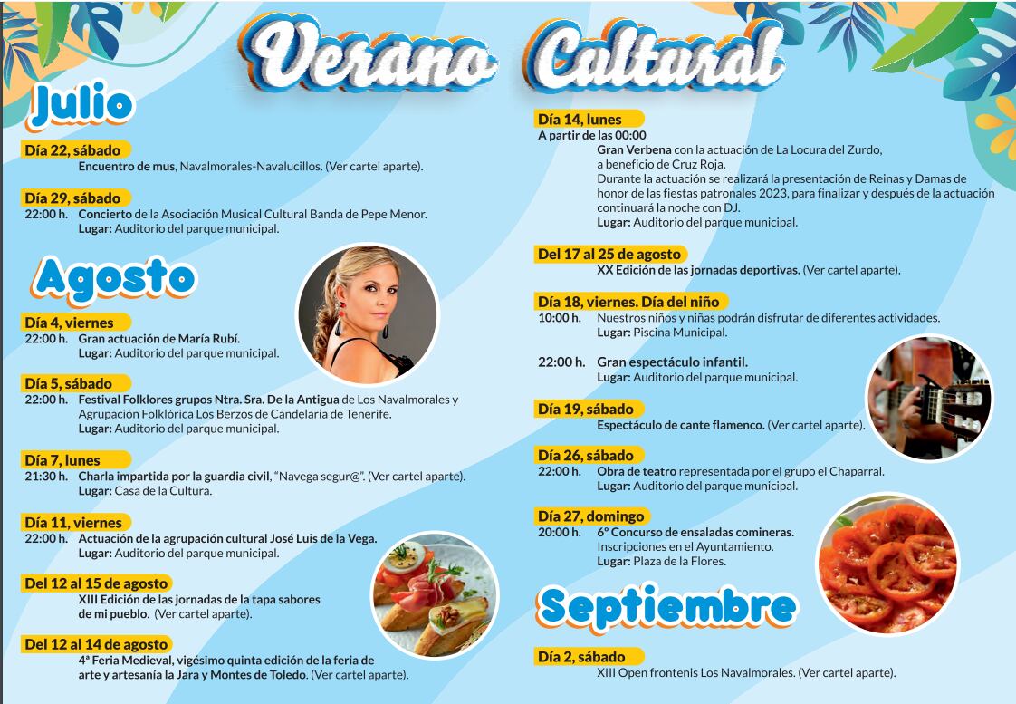 Consulta el programa completo del Verano Cultural