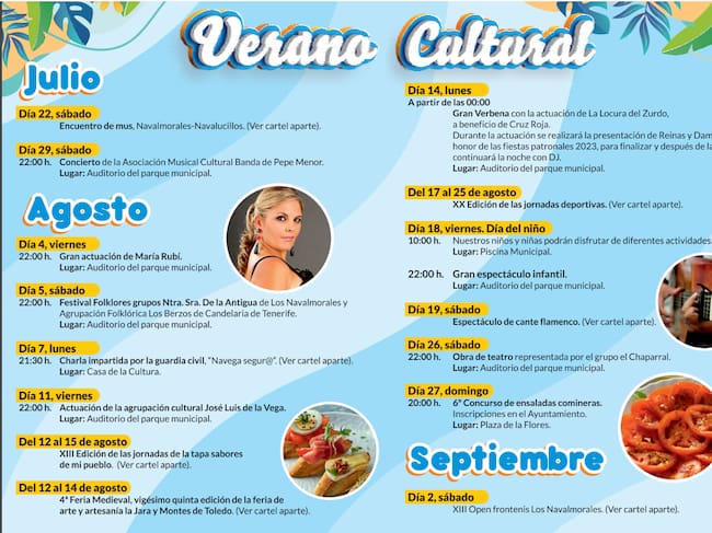 Consulta el programa completo del Verano Cultural