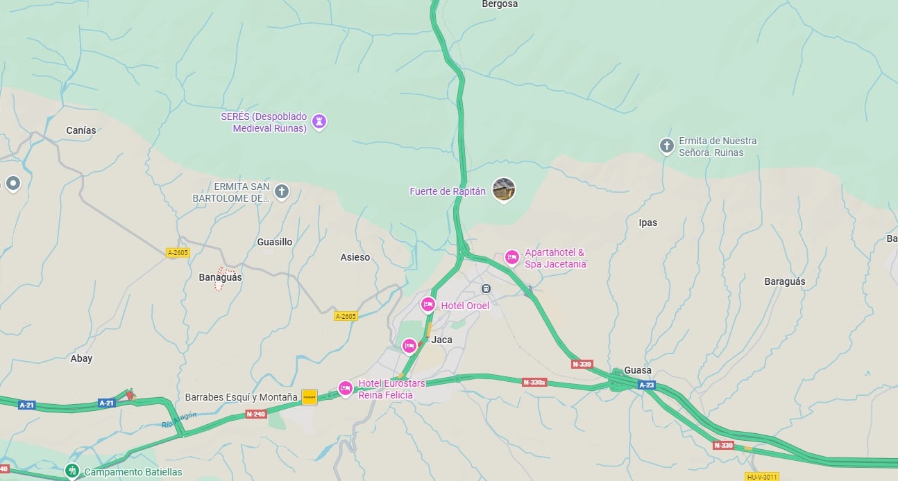 El pueblo de Banaguás pertenece al municipio de Jaca